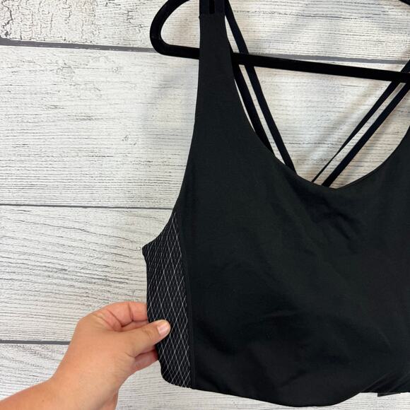 Mono B Plus Size Active Black Criss Cross Back Sports Bra Size 3XL - Picture 2 of 7